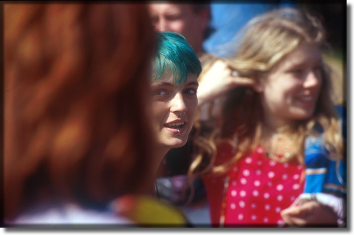 Picture of Street Person with Blue Hair