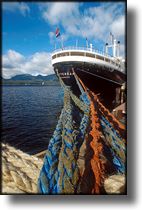 Picture of cruise ship dock lines