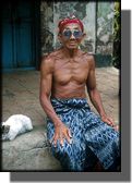 picture of old man in Bali Indonesia
