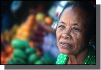 Picture of old lady in Bali Indonesia