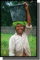 Picture of working lady in Bali Indonesia